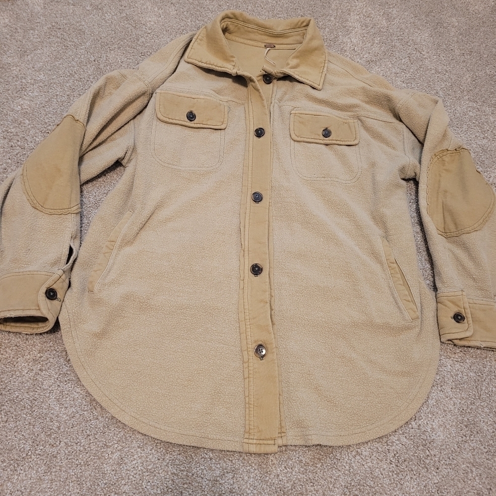 Free People Ruby Button Up Shacket Jacket Size Xs… - image 3